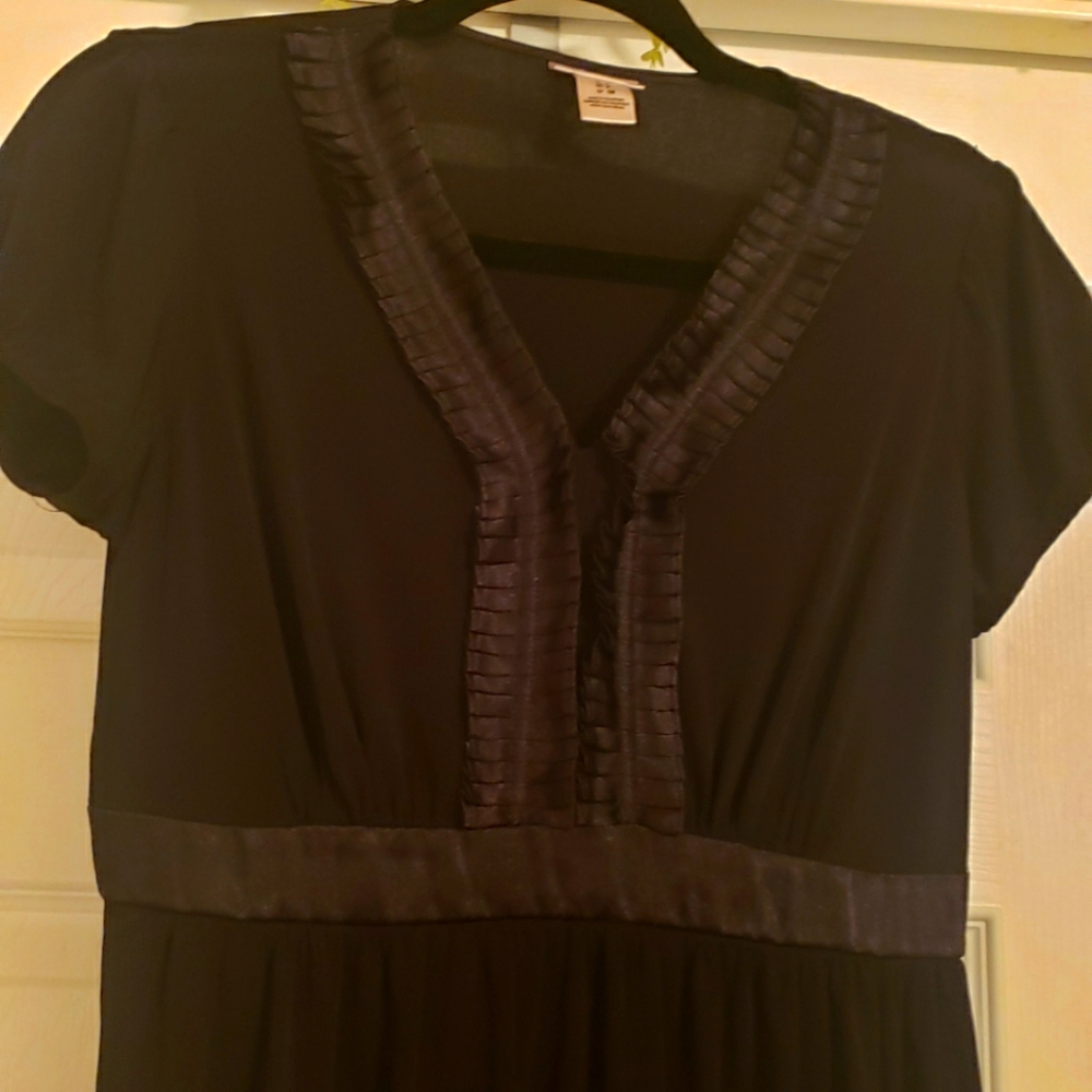 Motherhood Maternity Black Short Dress Elastic back Sz S